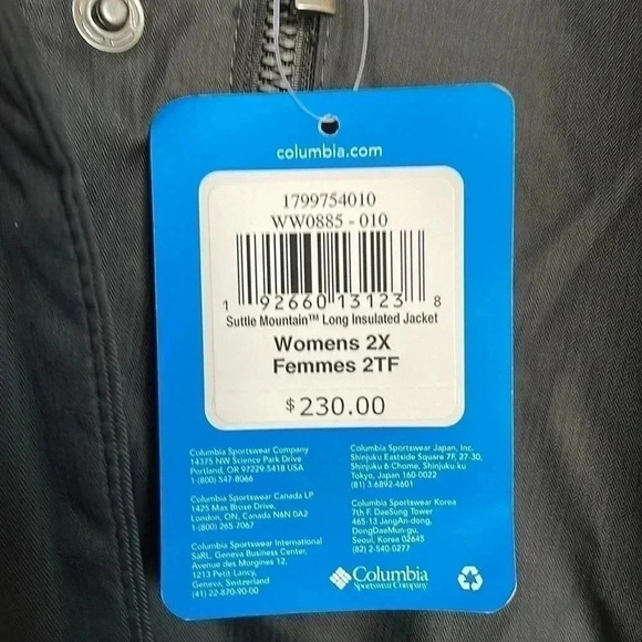Columbia Suttle Mountain Long Insulated  Jacket sz 2X - Picture 4 of 9